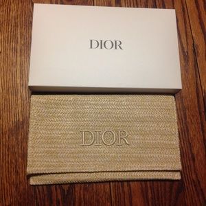 Dior Straw Clutch New in a Box
